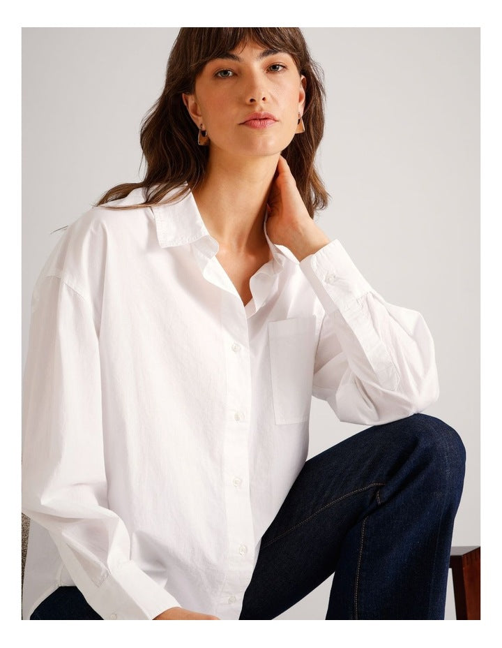 Elongated Triangle Hoop Earrings in Silver