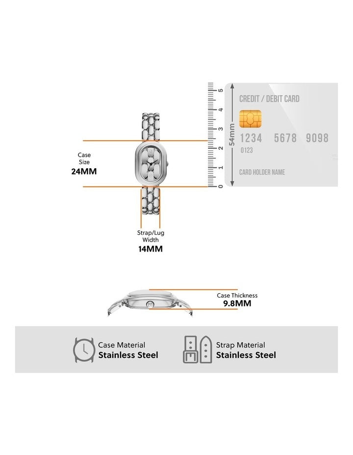 Sloan Analogue ES5381 Watch in Silver