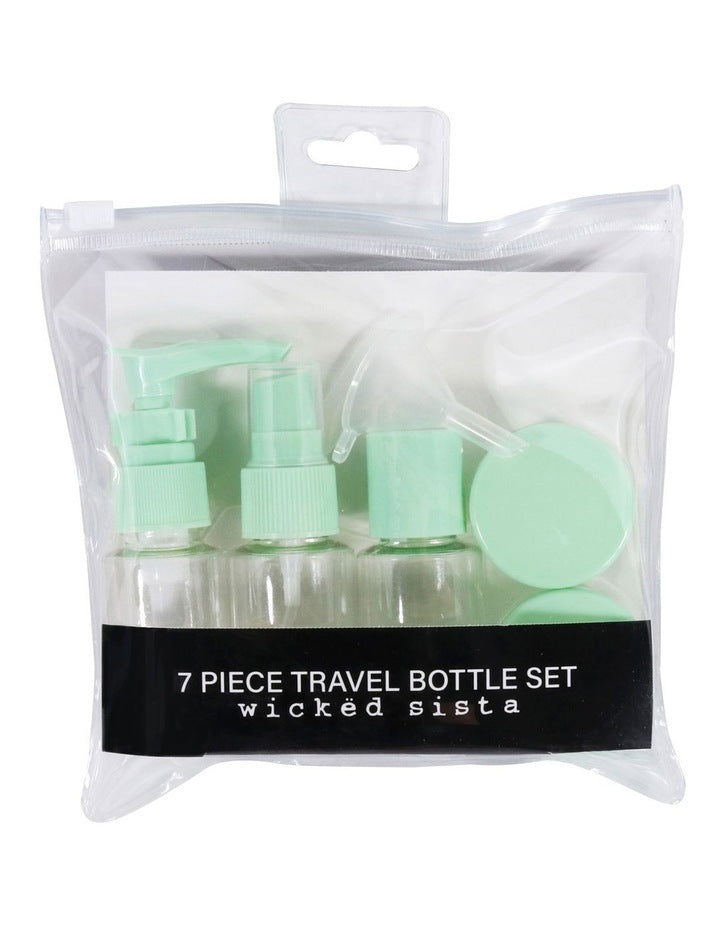 7 Piece Travel Set in Fresh Green