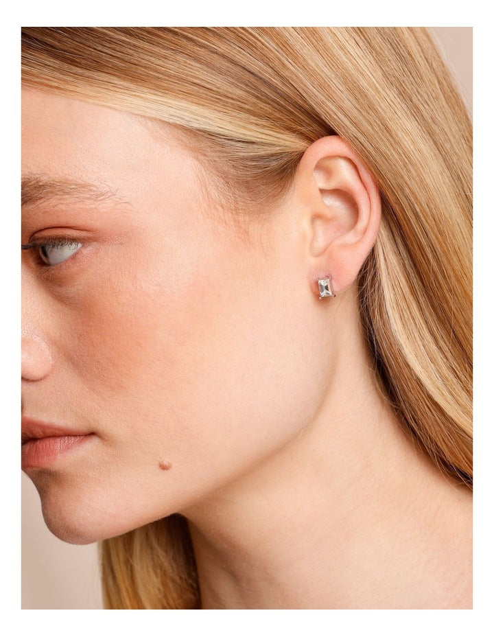 Bow & Diamante Earring 3Pk in Silver