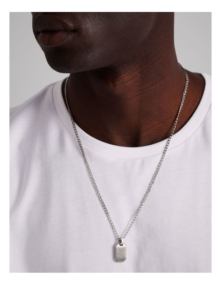 Mini ID Necklace in Silver