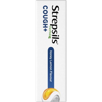 Strepsils Herbal Cough Blocked Nose Sore Throat Lozenges Honey Lemon 16 pack