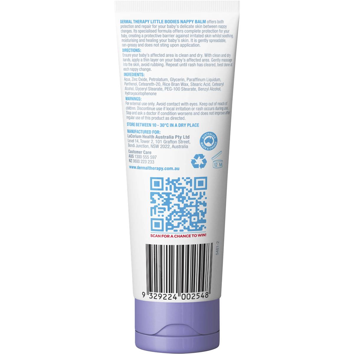 Dermal Therapy Little Bodies Nappy Balm 100g