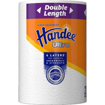 Handee Ultra Double Length White Paper Towel 2 x 120 pack