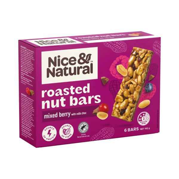 Nut Bars Mixed Berry Multipack Snacks 6 Pack