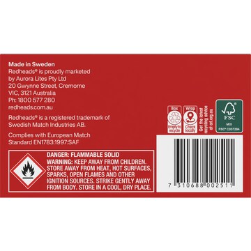 Redheads Extra Long Matches 45 pack