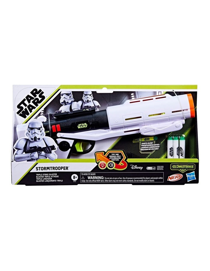 NERF GlowStrike Stormtrooper Triple Strike Blaster