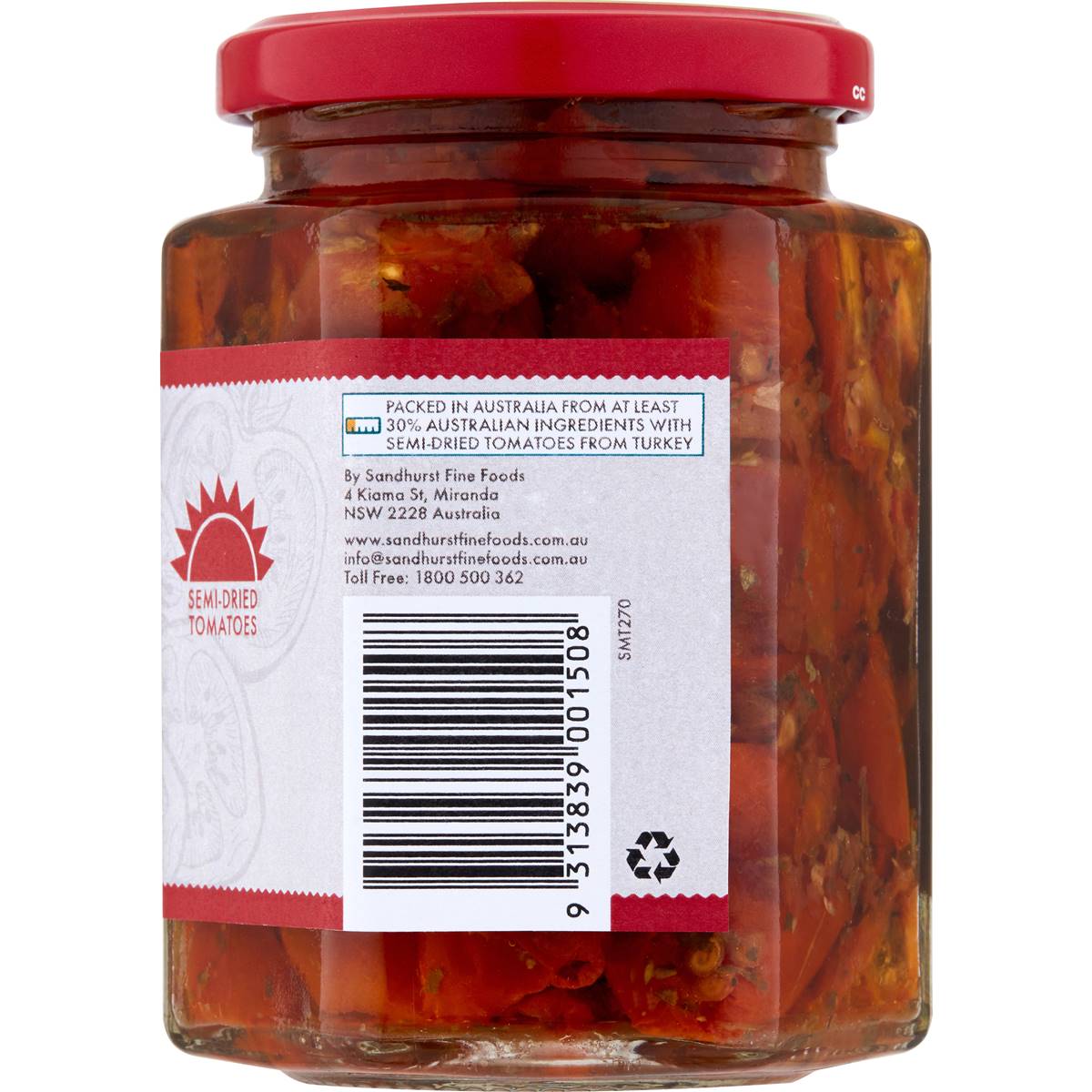 Sandhurst Tomatoes Semi Dried Canola Oil 270g