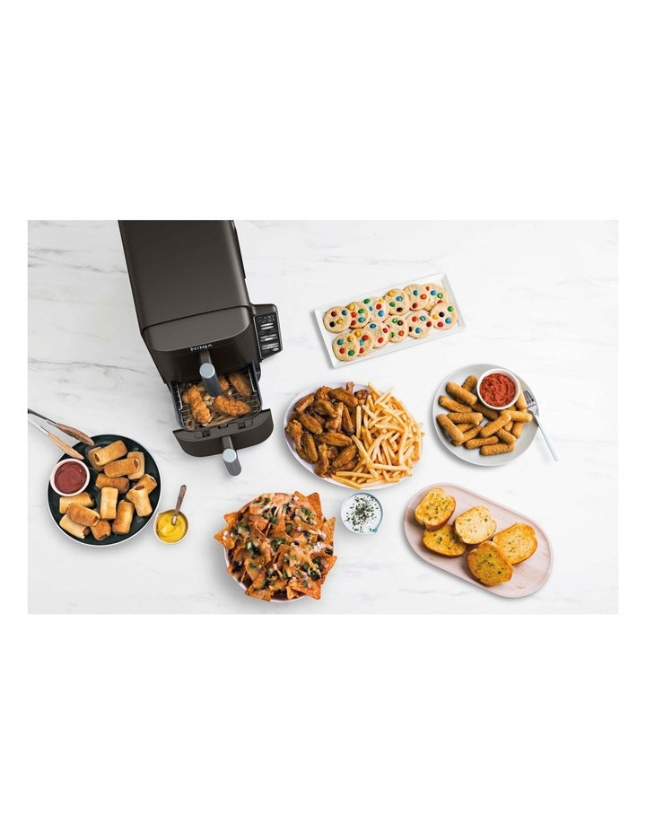 Double Stack XXL 2 Drawer Air Fryer 7.6L SL300ANZ in Black/Satin Silver