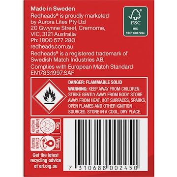 Redheads Long Safety Matches 270 pack