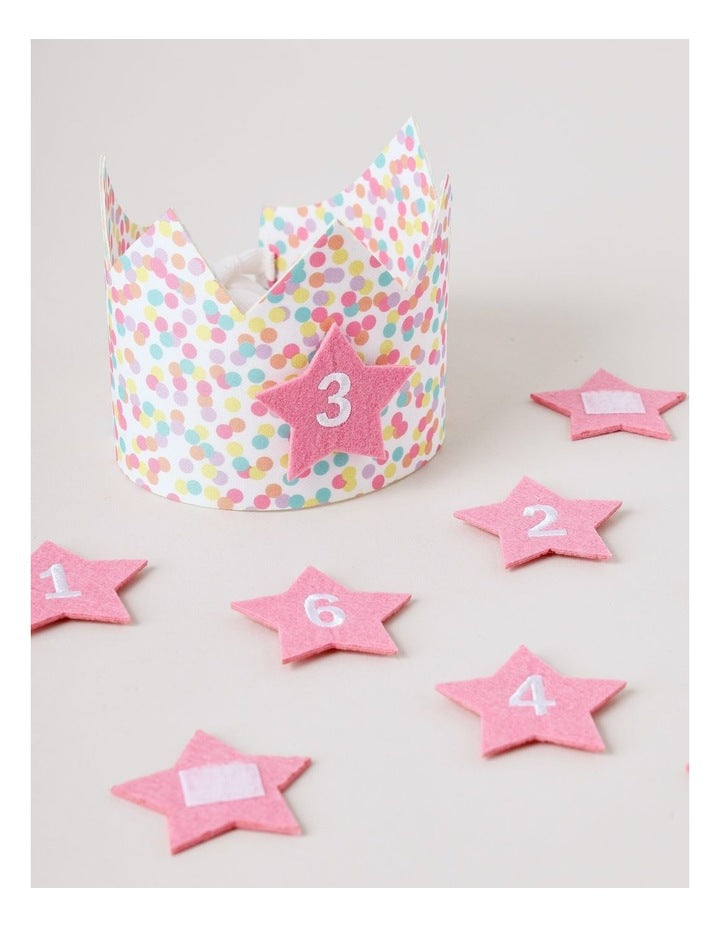 Interchangeable Number Birthday Crown in Multi