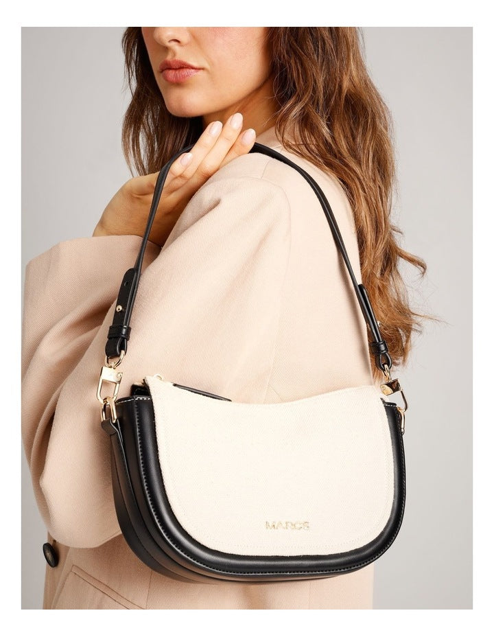 Havana Shoulder Bag in Canvas/Black
