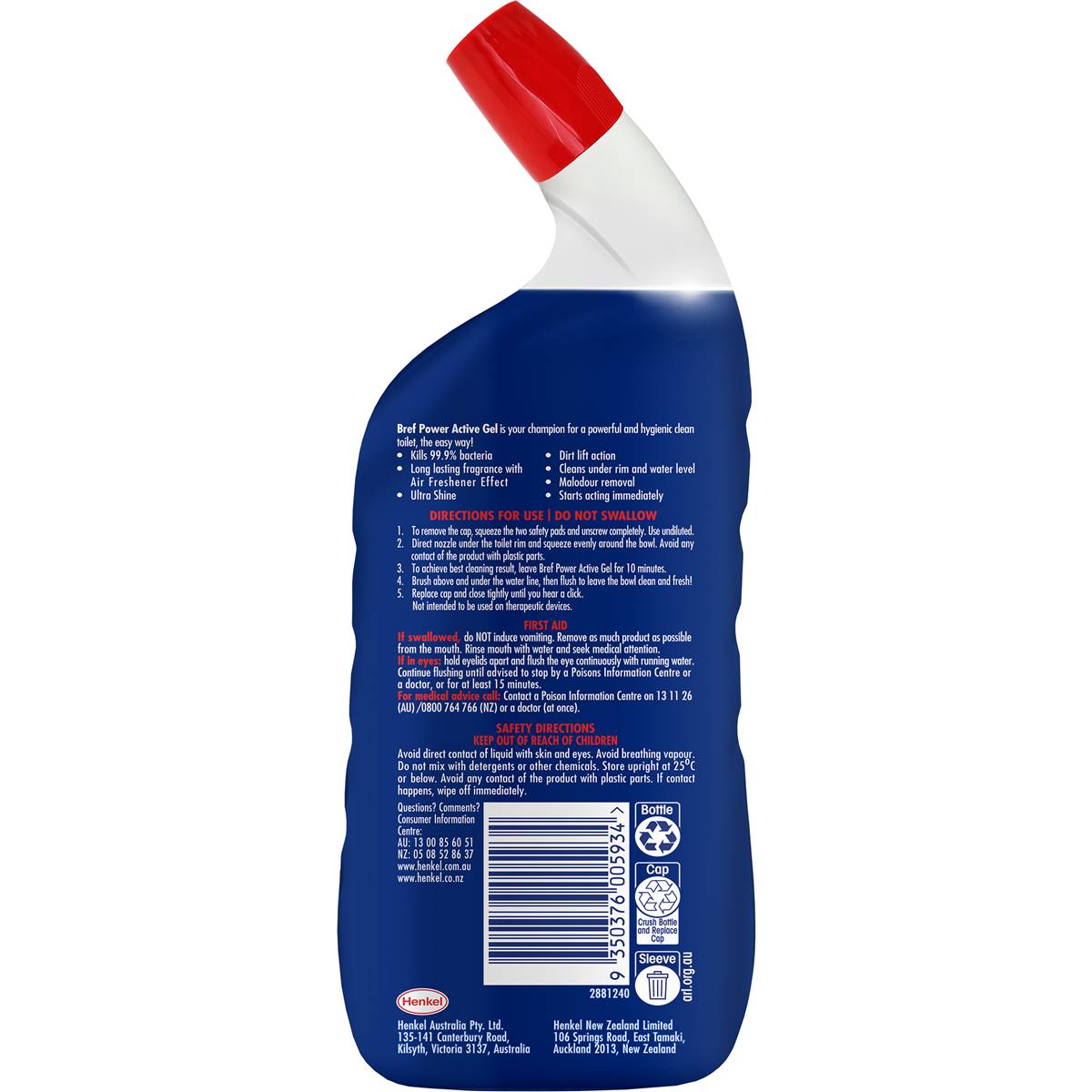 Bref Power Active Eucalyptus Toilet Cleaner Gel 700mL