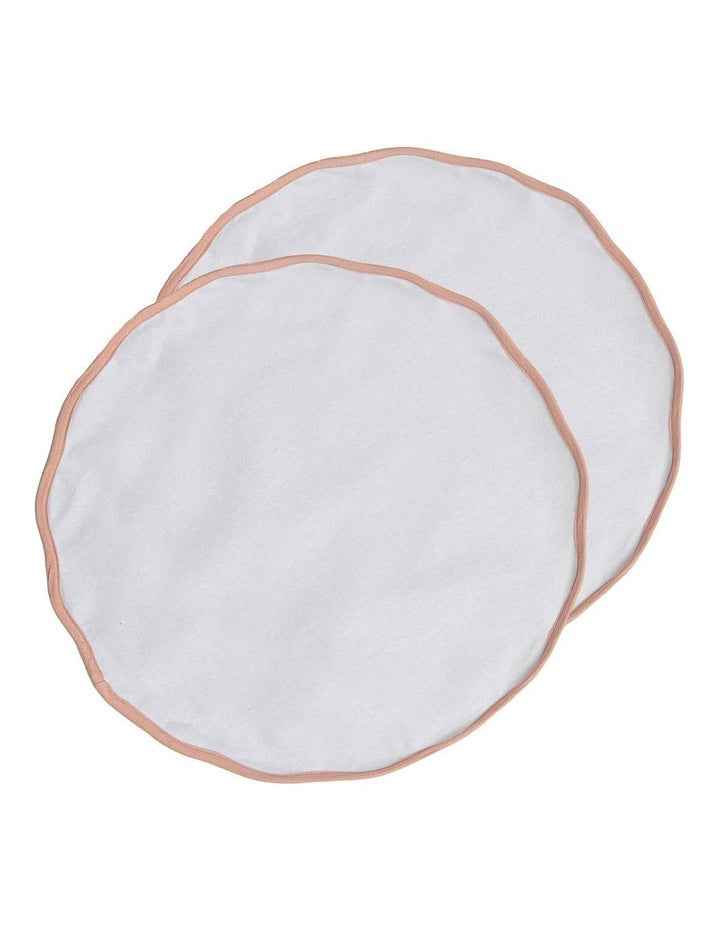 Scalloped Round Placemat 2 Pack in White