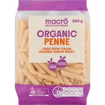 Macro Organic Penne Pasta 500g