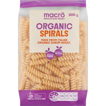 Macro Organic Spirals Pasta 500g