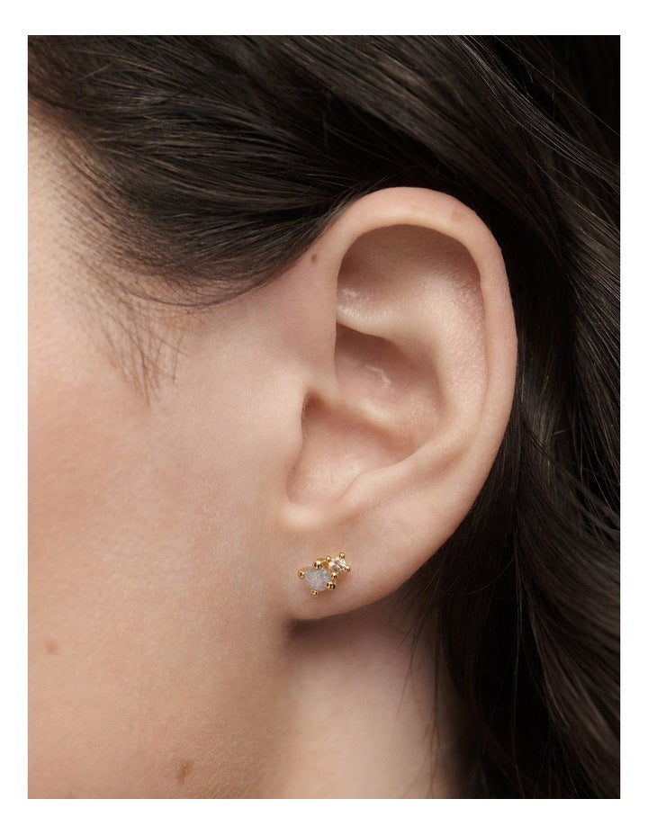 Fog Stud Earrings in Gold