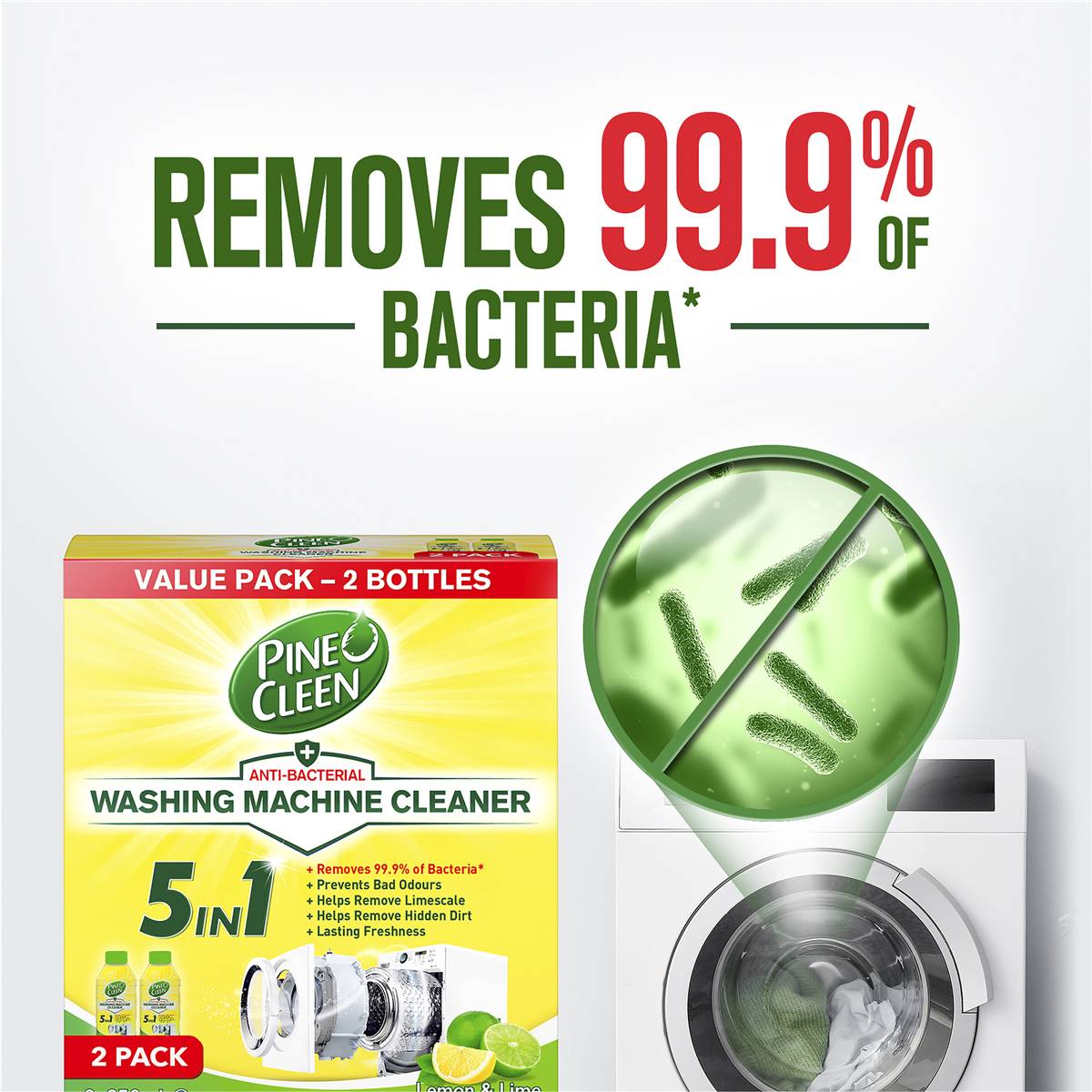 Pine O Cleen Washing Machine Cleaner Twin 250mL x 2 pack