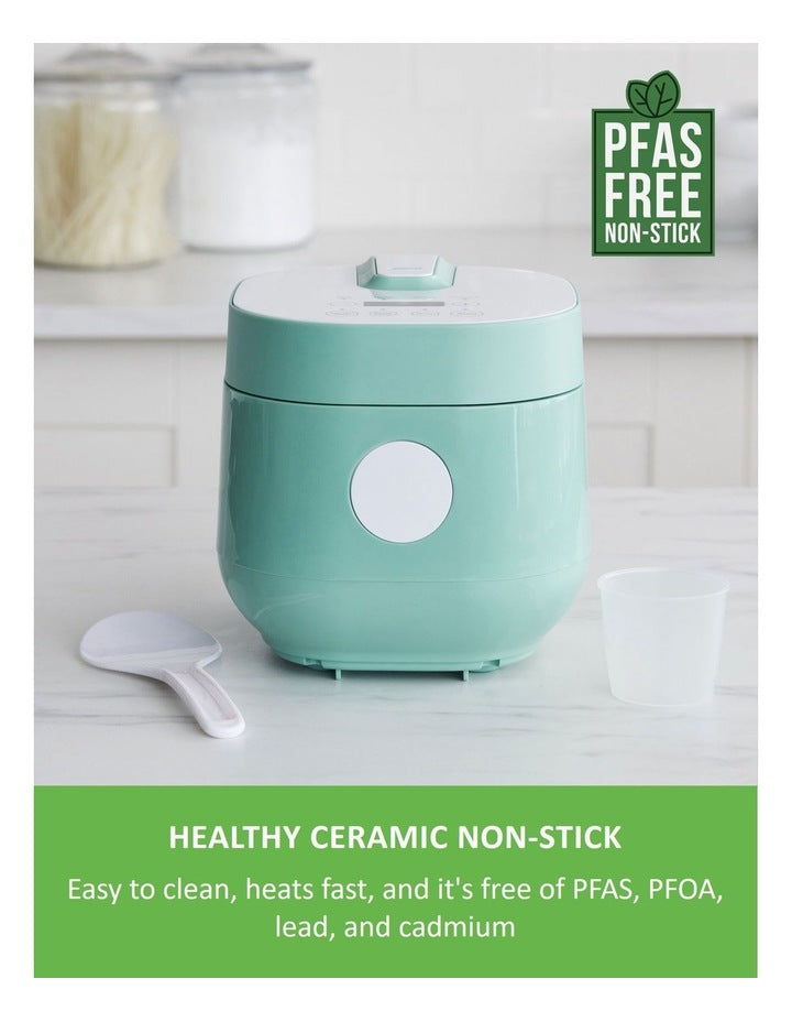 Rice Cooker Turquoise PFAS-free coating 1.2L