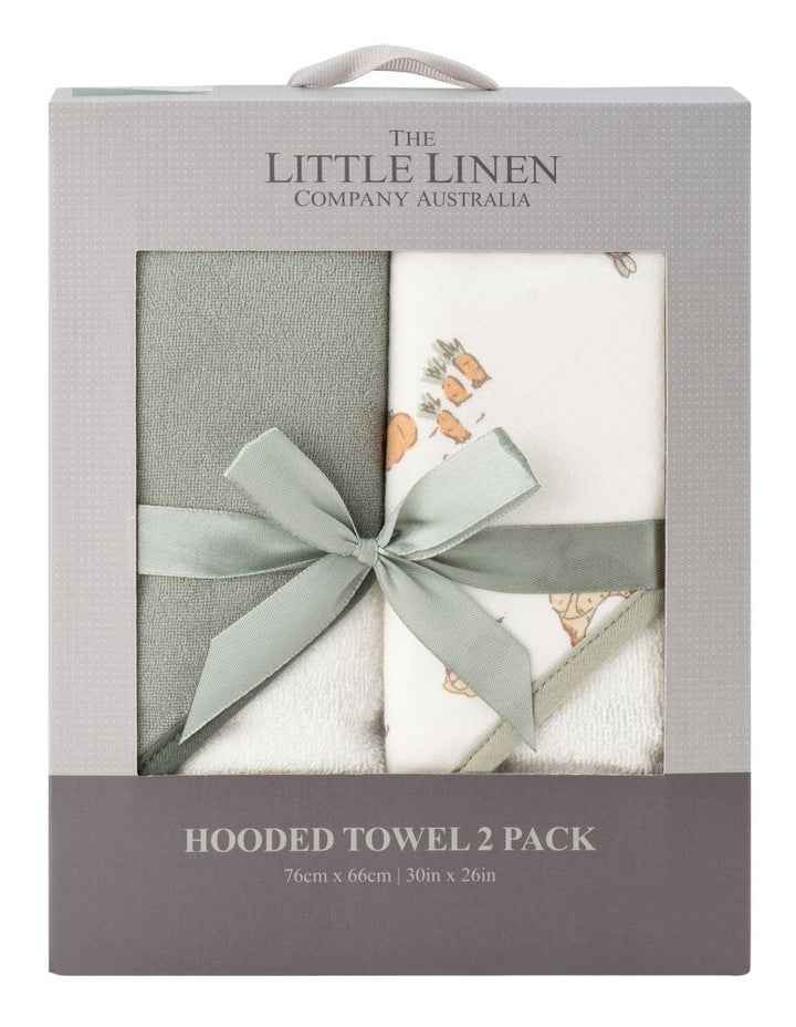 Farmyard Lamb Hooded Towel 2 Pack in Green
