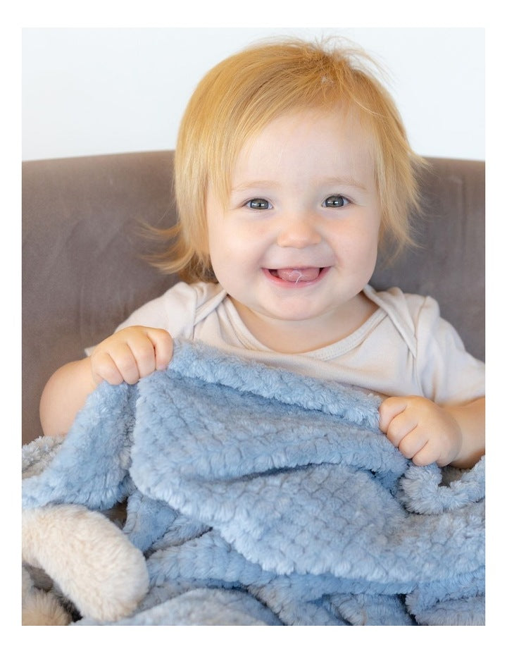 Plush Toy & Blanket Barklife Dog in Blue