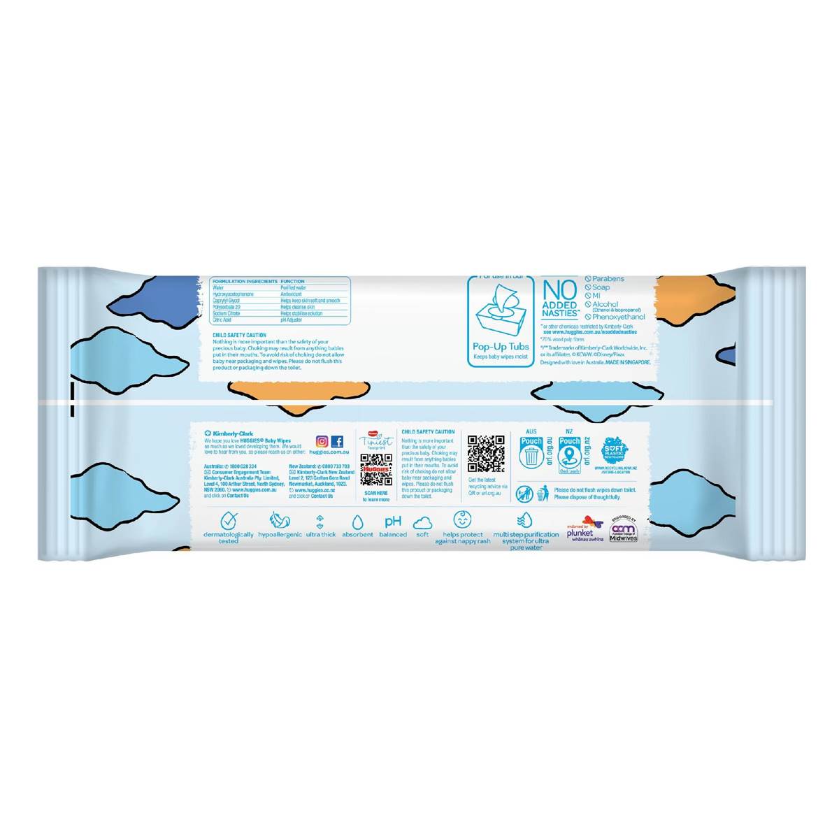 Huggies Thick Baby Wipes 99% Purified Water 72 Pack