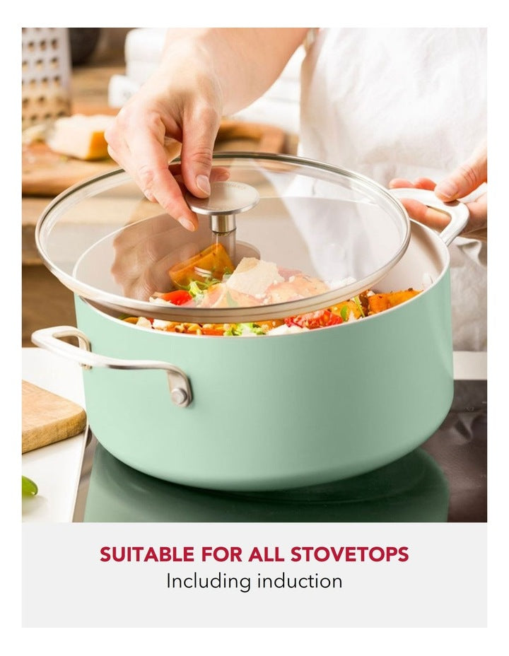 Aluminium Covered Casserole 24cm/4.91L in Pistacho