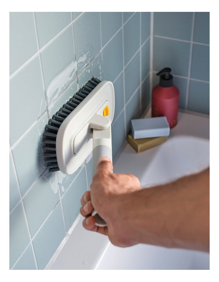 Clean Tech 2-in-1 Tile Scrubber in Light Stone