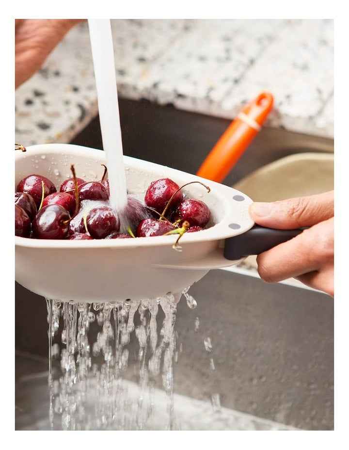 Droplet Mini Small Folding Colander in Stone