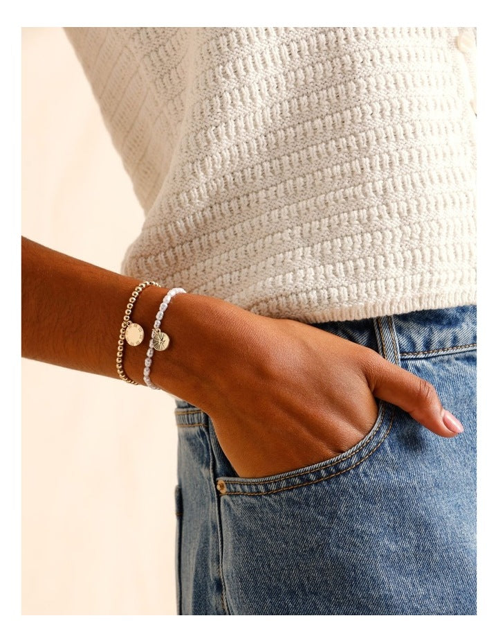 Charm Set Bracelets 2 Pack in Gold