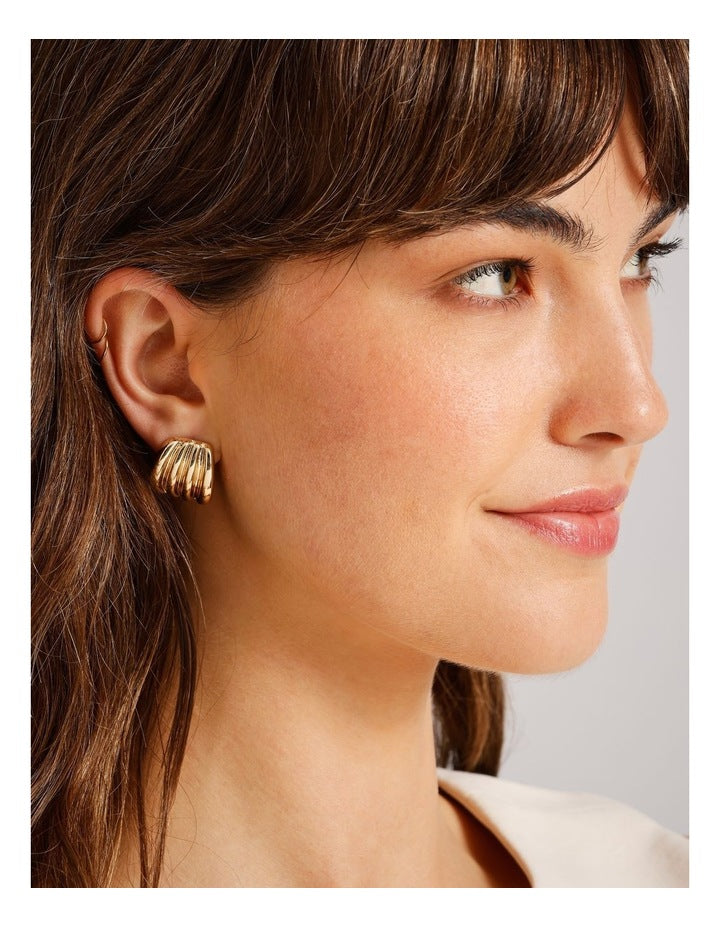Dome Earrings in Gold