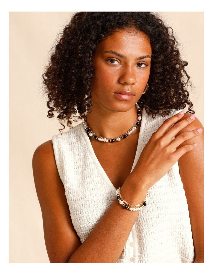 Beads Necklace in Gold