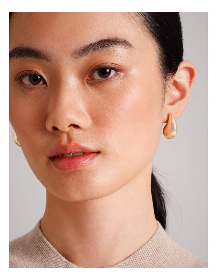 Round Hoop Earrings 3 Pack in Gold