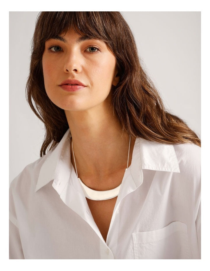 Irregular Statement Necklace in Silver