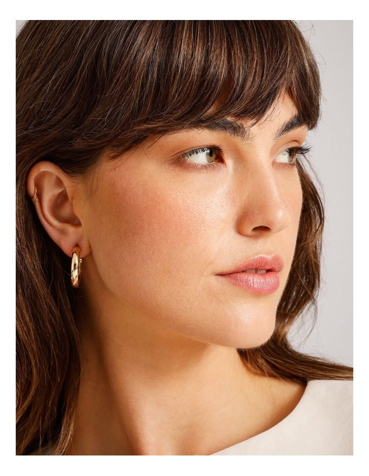 Twist & Smooth Earrings 3 Pack in Gold