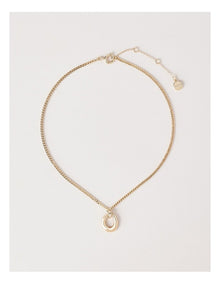 Irregular O Ring Drop Long Necklace in Gold