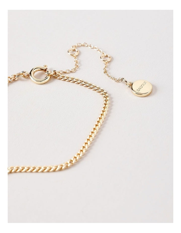 Irregular O Ring Drop Long Necklace in Gold