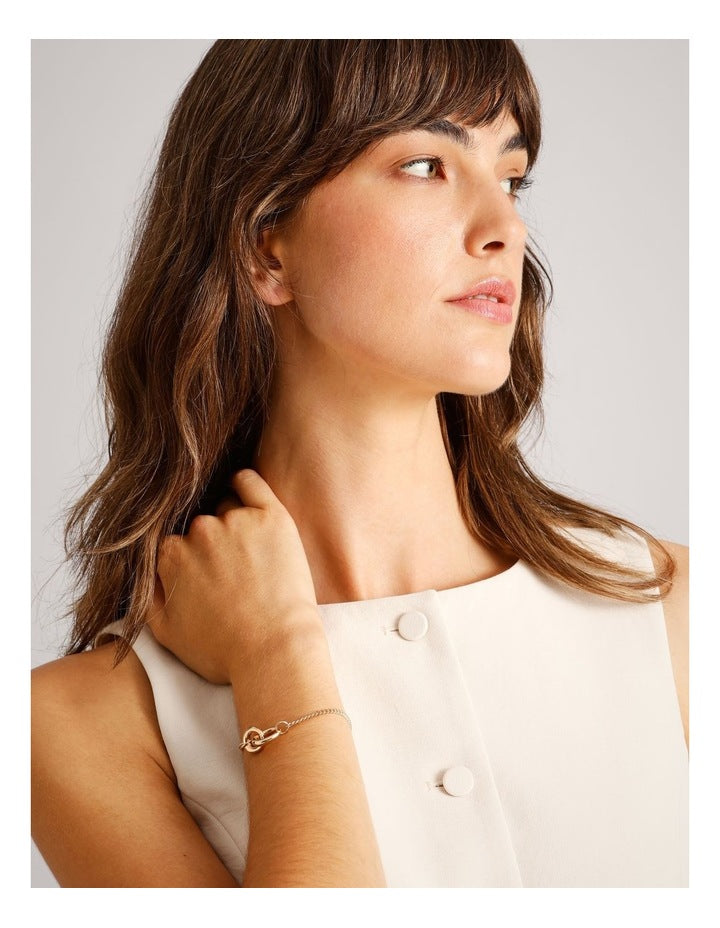 Double Link Bracelet in Gold