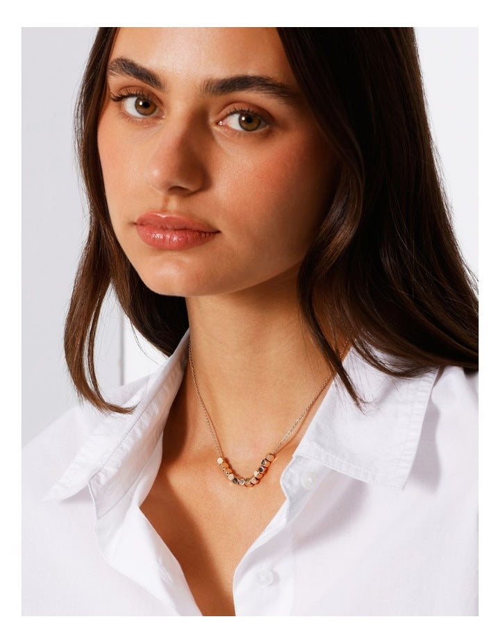 Multi Cubes Necklace in Gold