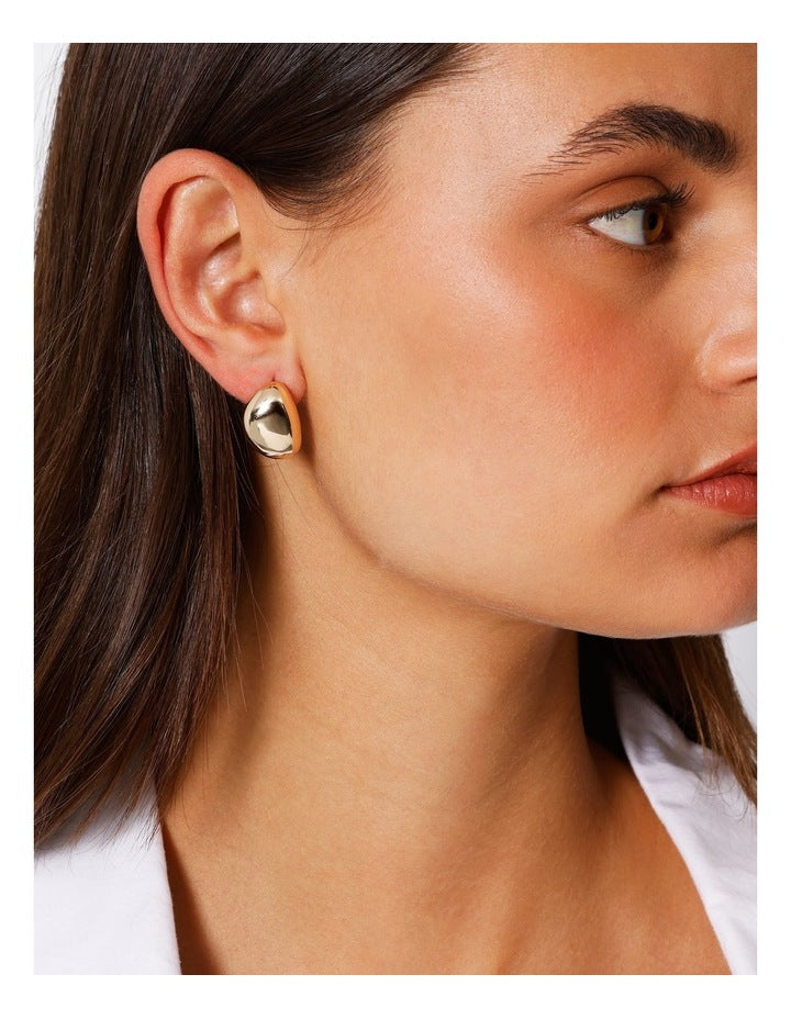 Mini Solid Drop Earring in Gold