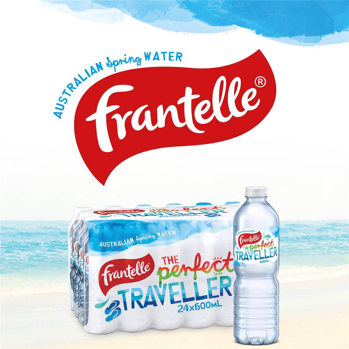 Frantelle Australian Still Spring Water Bottles Multipack 600ml x 24 Pack