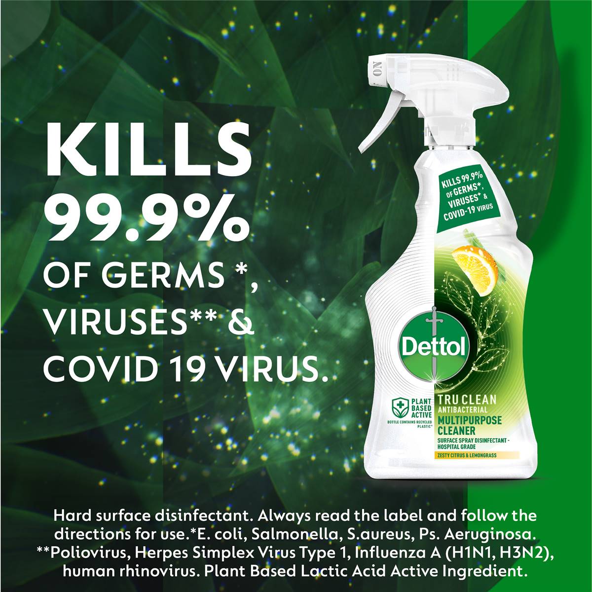 Dettol Tru Clean Citrus Antibacterial Multipurpose Surface Spray 500ml