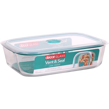 Decor Vent & Seal Glass Container Oblong 2.5L each