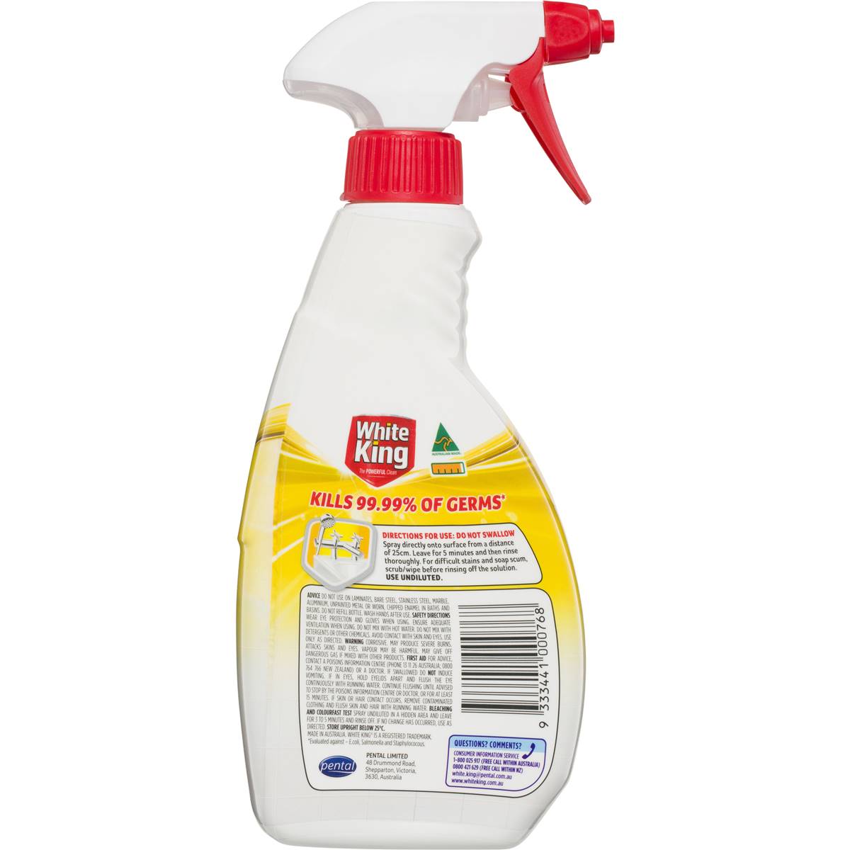White King Bleach Spray Lemon 500ml