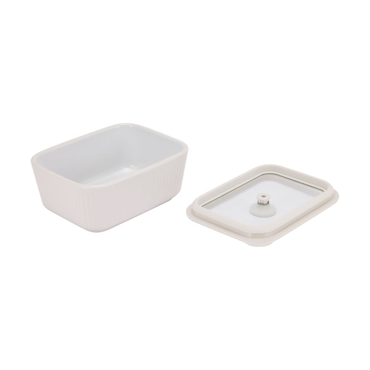 700ml Porcelain Container with Glass Lid