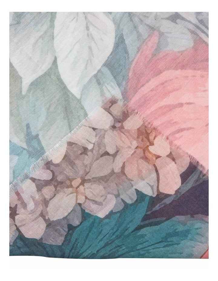 Large Floral Print Scarf in Red