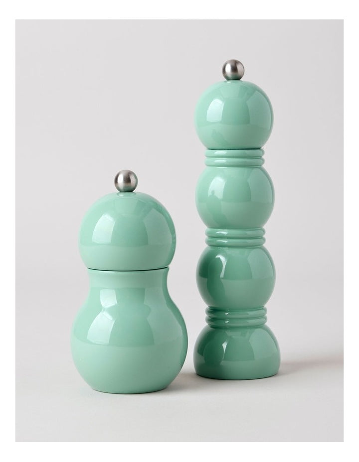 Bubble Salt or Pepper Mill 14cm in Green