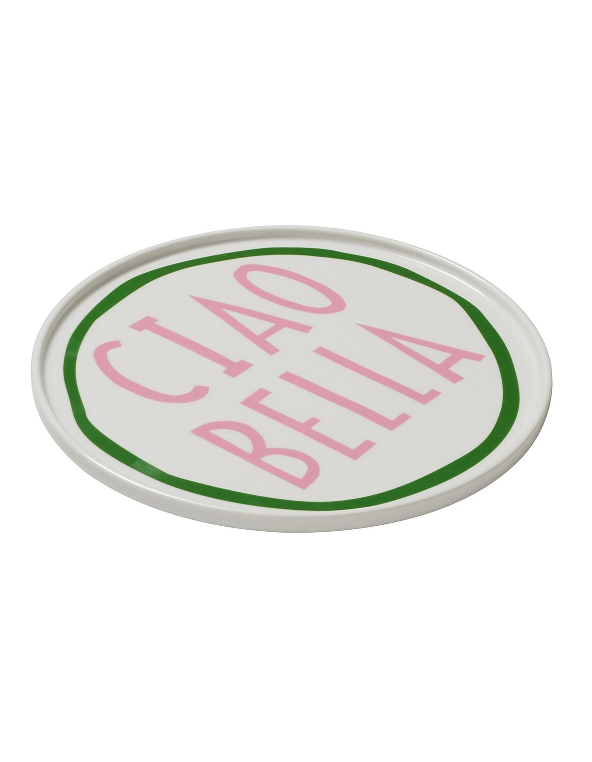Ciao Bella 25cm New Bone China Dinner Plate Pink Green Print