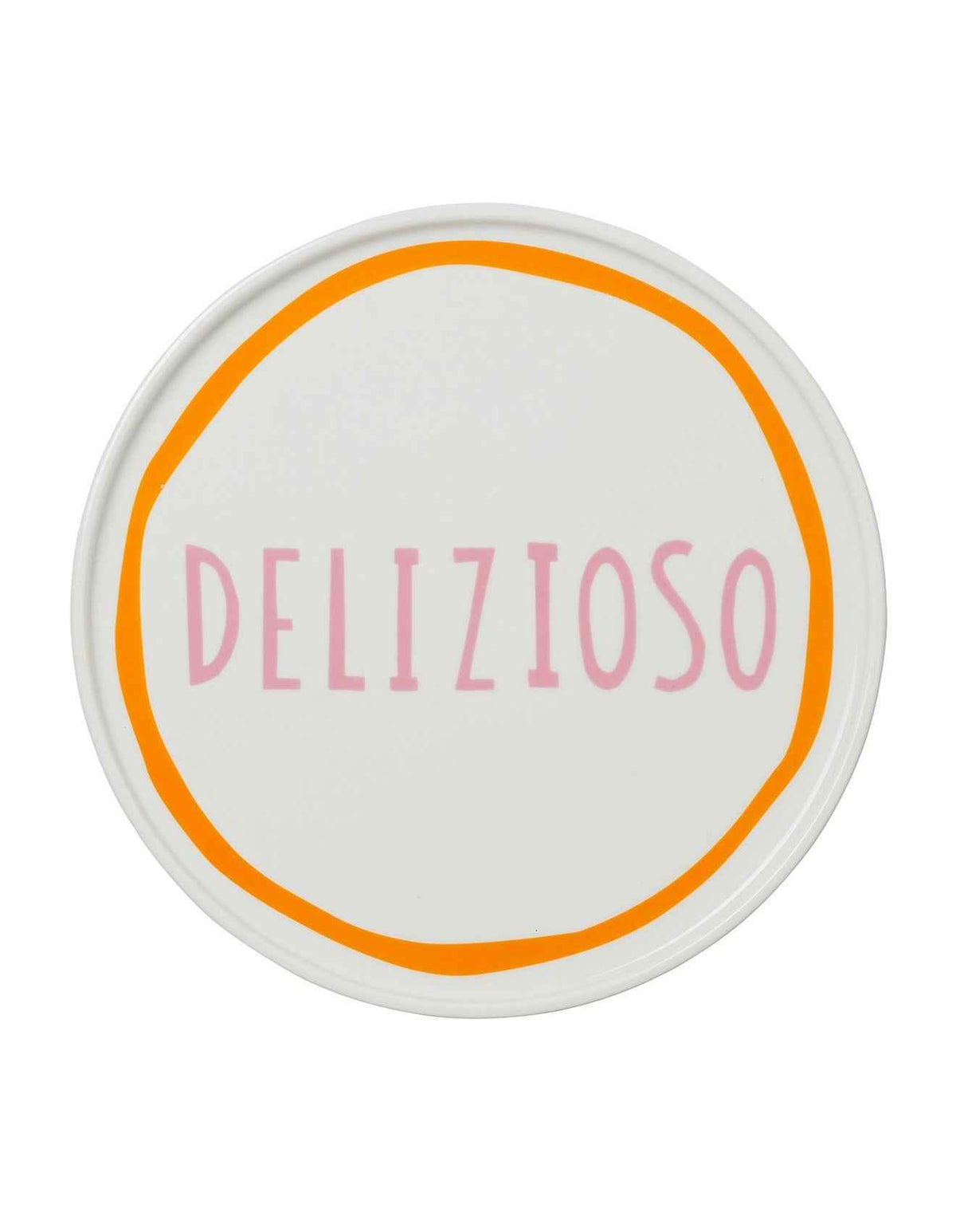 Delizioso 25cm New Bone China Dinner Plate White Print
