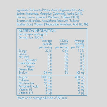 Red Bull Energy Drink Sugar Free Cans 250mL x 8 pack
